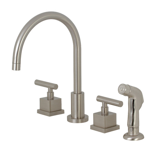 Claremont Widespread Kitchen Faucet in Brushed Nickel