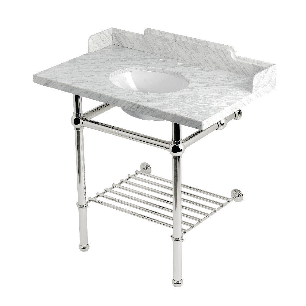 Pemberton 36 Inch Console Sink in Carrara Marble