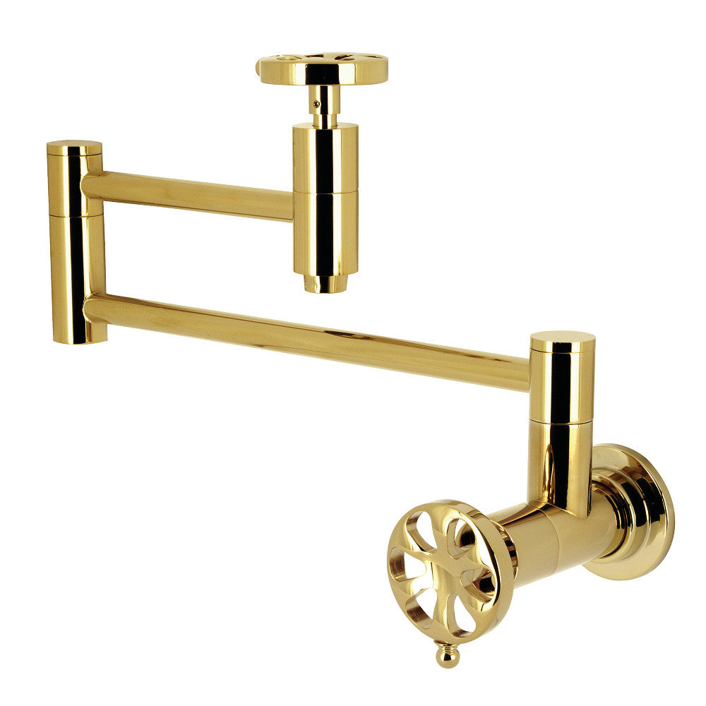 Belknap Pot Filler Faucet in Polished Brass