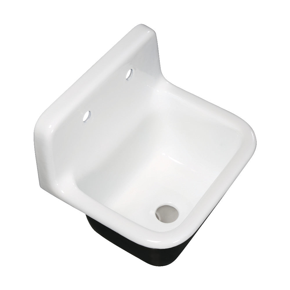 Petra Galley 22.06 Inch Wall Mount Kitchen Sink in White
