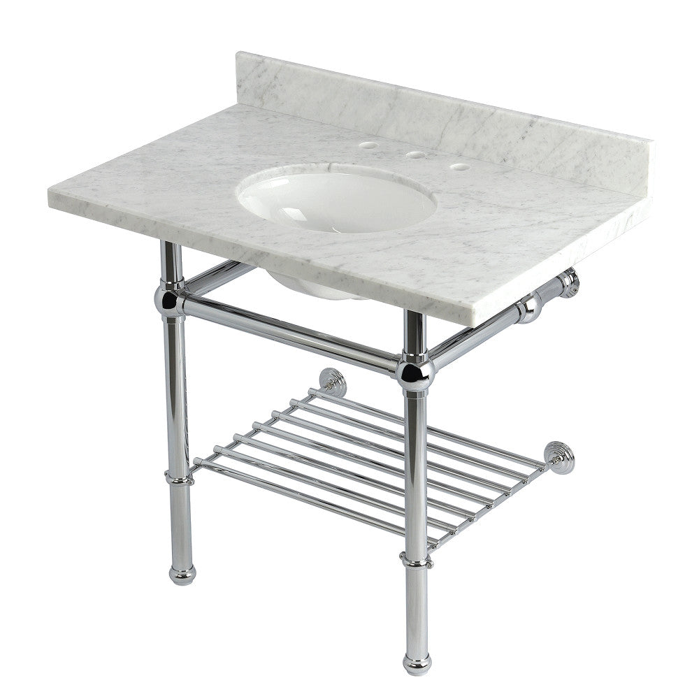 Templeton 36 Inch Console Sink in Carrara Marble