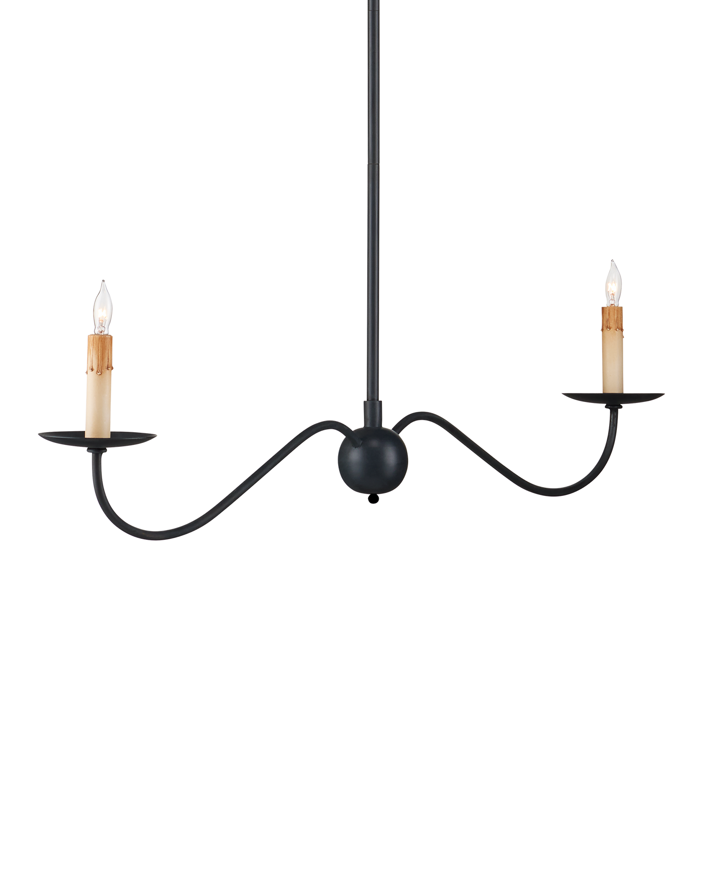 Saxon Black Linear Chandelier