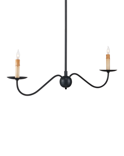 Saxon Black Linear Chandelier