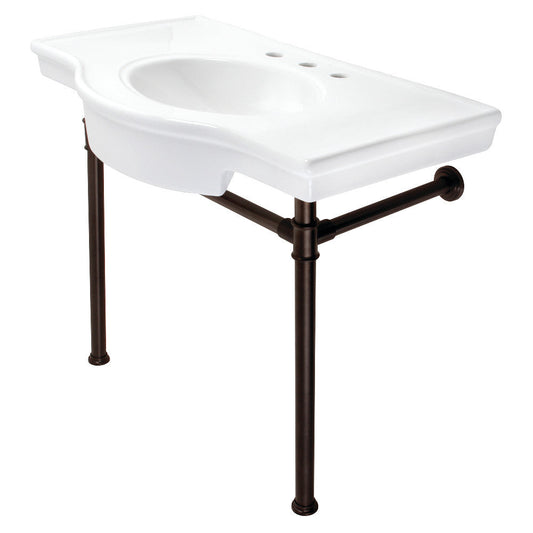 Templeton 37.38 Inch Console Sink in White