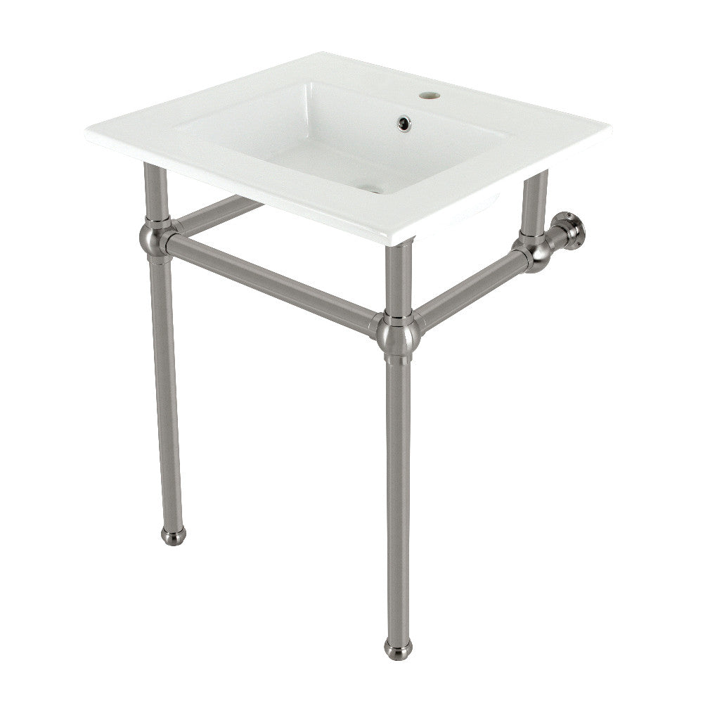 Templeton 25.19 Inch Console Sink in White
