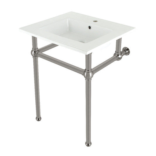 Templeton 25.19 Inch Console Sink in White