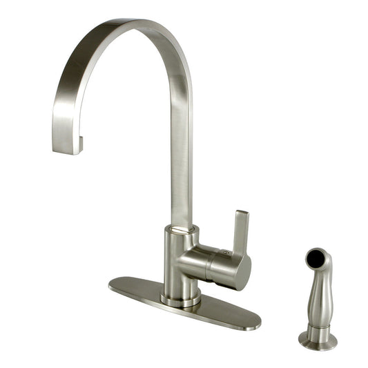 Continental One Handle Kitchen Faucet in Brushed Nickel