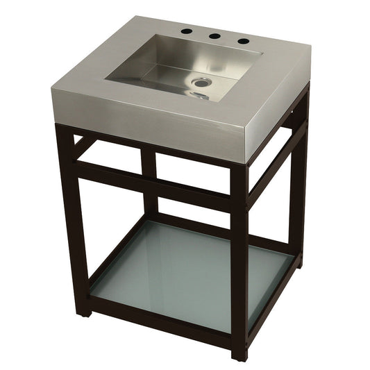 Kingston Commercial 25 Inch Console Sink in Oil Rubbed Bronze