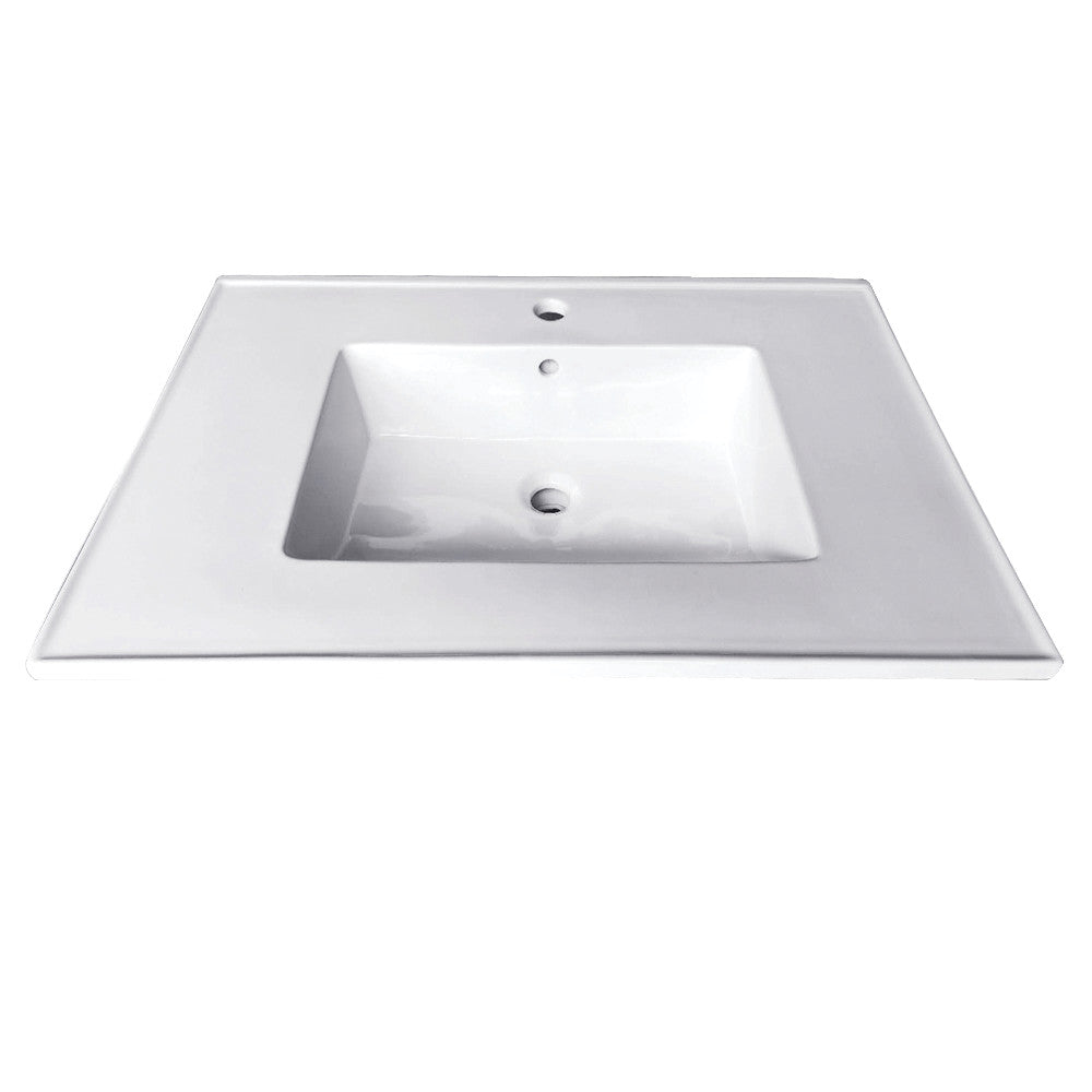 Continental 25.19 Inch Vanity Sink Top in White