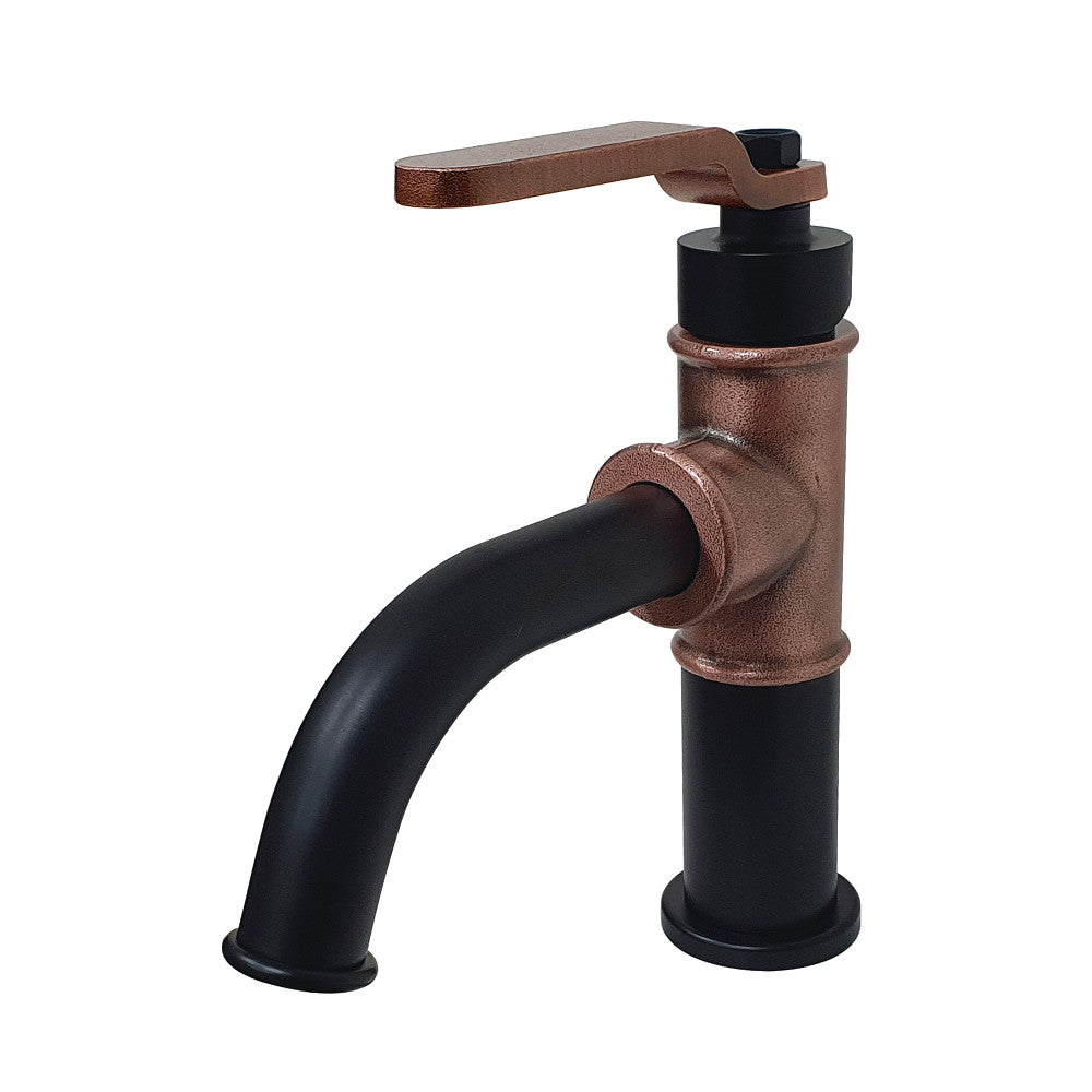 Whitaker Single-Hole Bathroom Faucet in Matte Black/Antique Copper