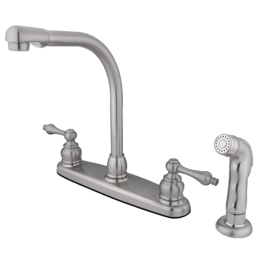 Victorian Centerset Kitchen Faucet in Brushed Nickel