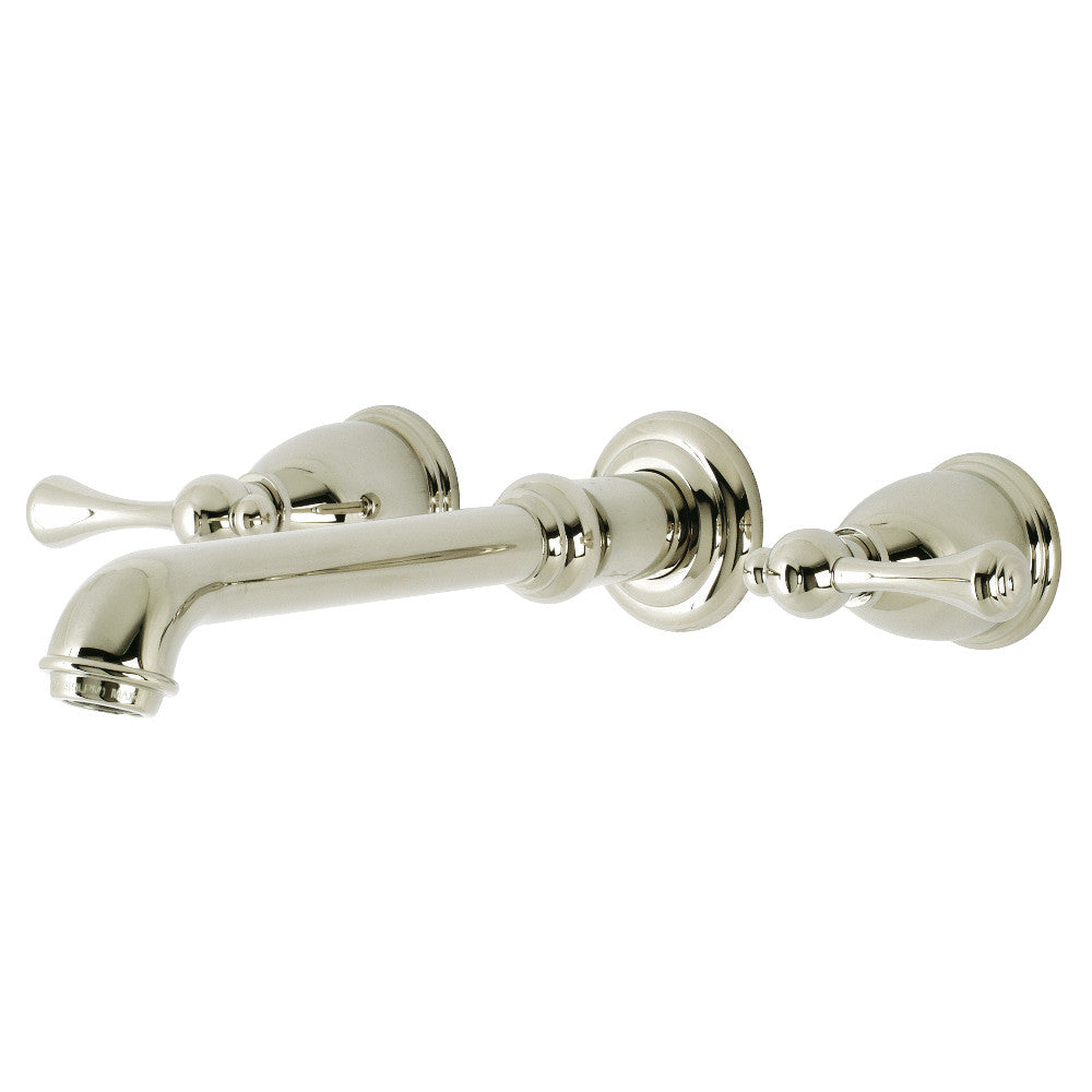 English Country Wall-Mount Bathroom Faucet in Polished Nickel