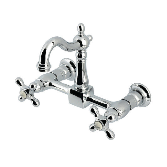 Heritage Wall Mount Kitchen Faucet in Polished Chrome