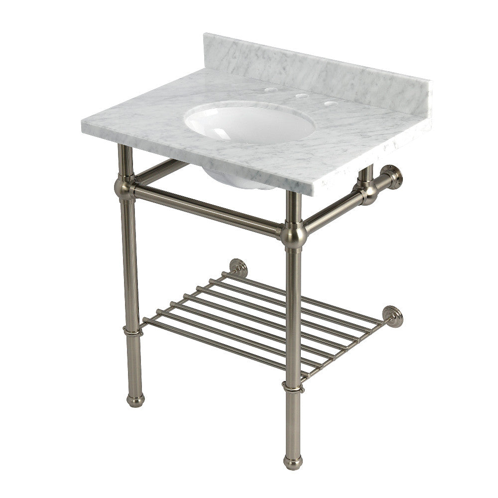 Templeton 30 Inch Console Sink in Carrara Marble