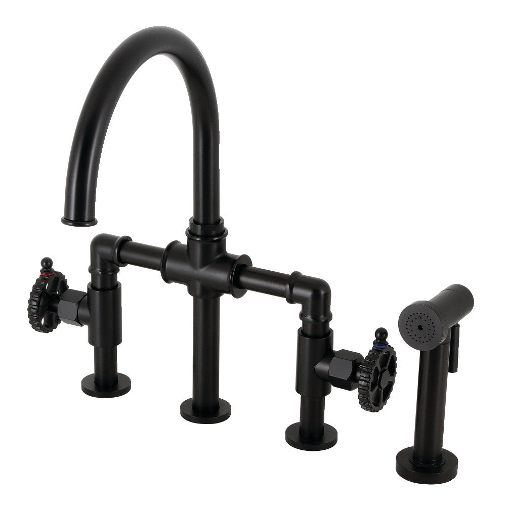 Fuller Bridge Kitchen Faucet in Matte Black