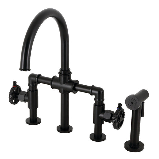 Fuller Bridge Kitchen Faucet in Matte Black
