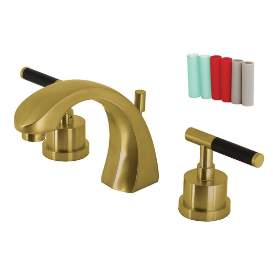 Kaiser Widespread Bathroom Faucet in Brushed Brass