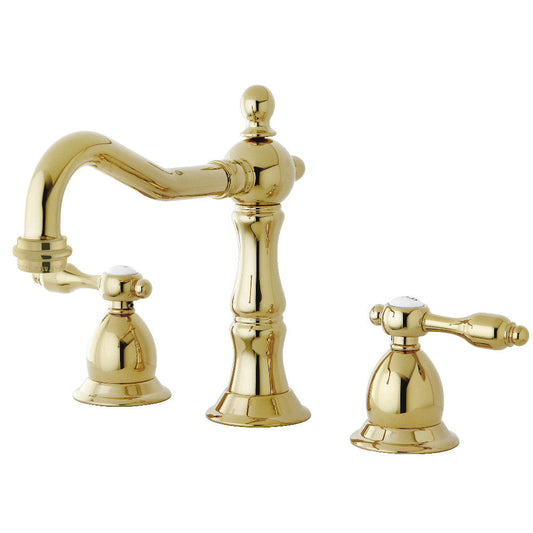 Tudor Widespread Bathroom Faucet in Polished Brass
