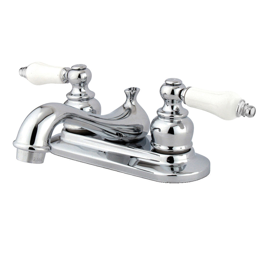Restoration 4 Inch Centerset Bathroom Faucet in Polished Chrome