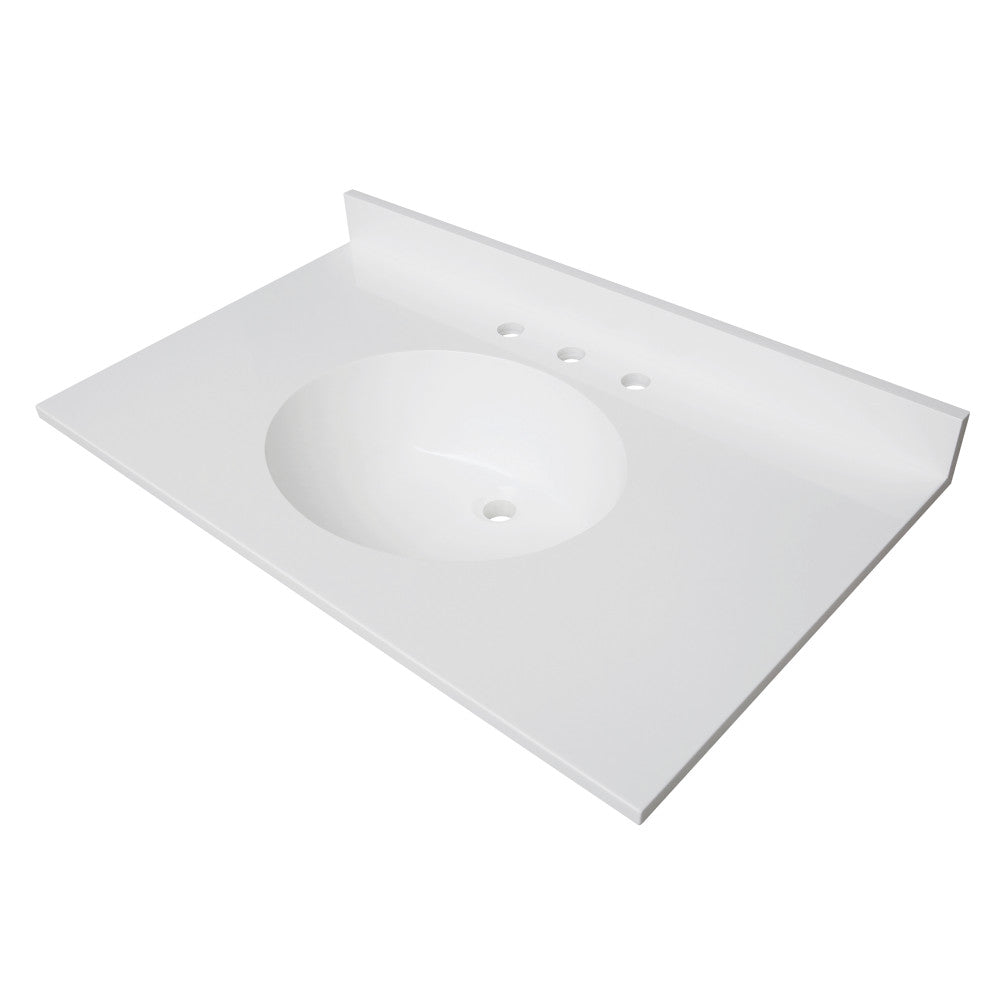 Wimbeldon 37 Inch Vanity Sink Top in White