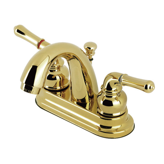 Naples 4 Inch Centerset Bathroom Faucet in Polished Brass