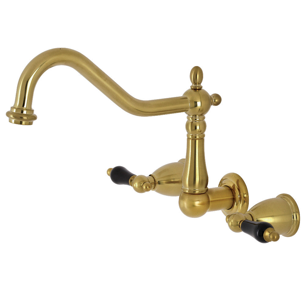 Duchess Wall Mount Kitchen Faucet in Brushed Brass