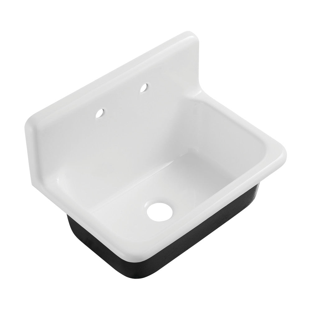 Petra Galley 30 Inch Wall Mount Kitchen Sink in White