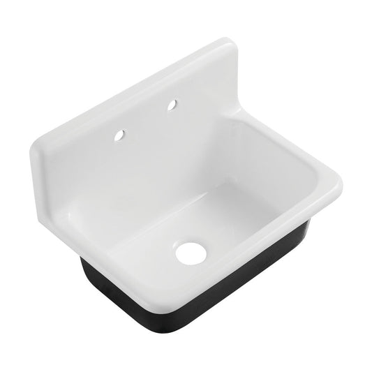 Petra Galley 30 Inch Wall Mount Kitchen Sink in White