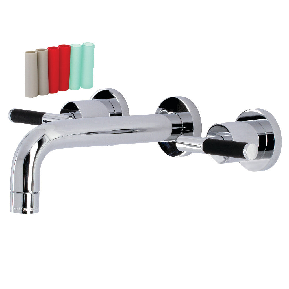 Kaiser Wall-Mount Bathroom Faucet in Polished Chrome