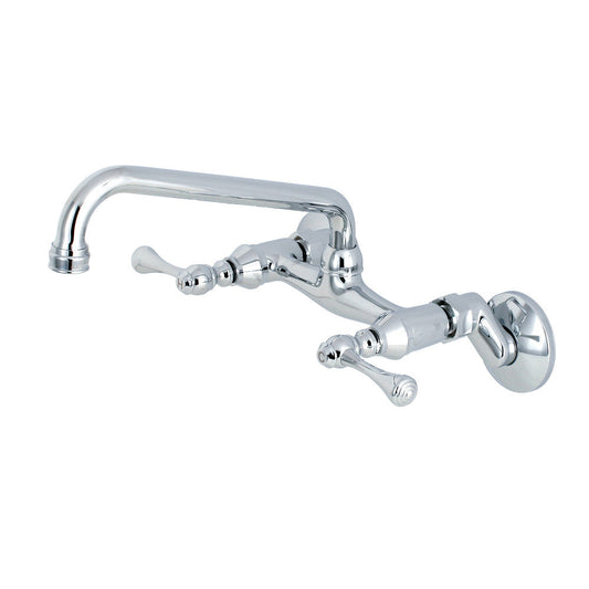 Kingston Wall Mount Kitchen Faucet in Polished Chrome