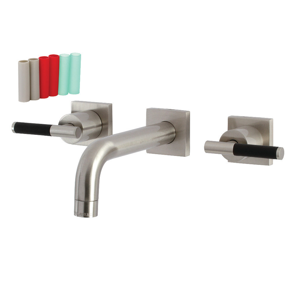 Kaiser Wall-Mount Bathroom Faucet in Brushed Nickel