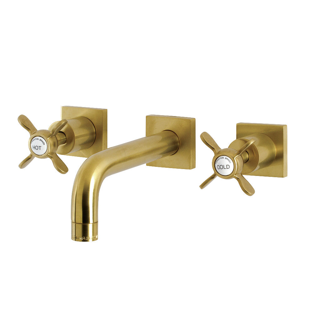 Essex Wall-Mount Bathroom Faucet in Brushed Brass