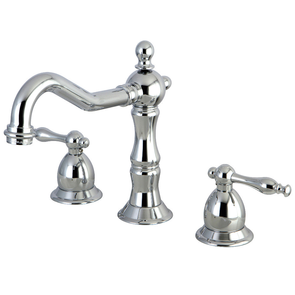 Heritage Widespread Bathroom Faucet in Polished Chrome