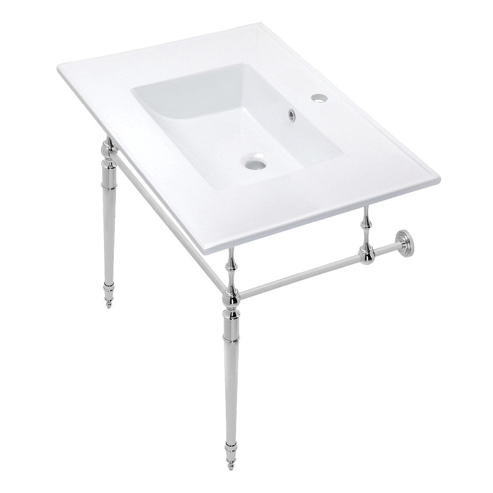 Edwardian 31.13 Inch Console Sink in White