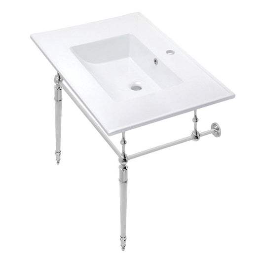 Edwardian 31.13 Inch Console Sink in White