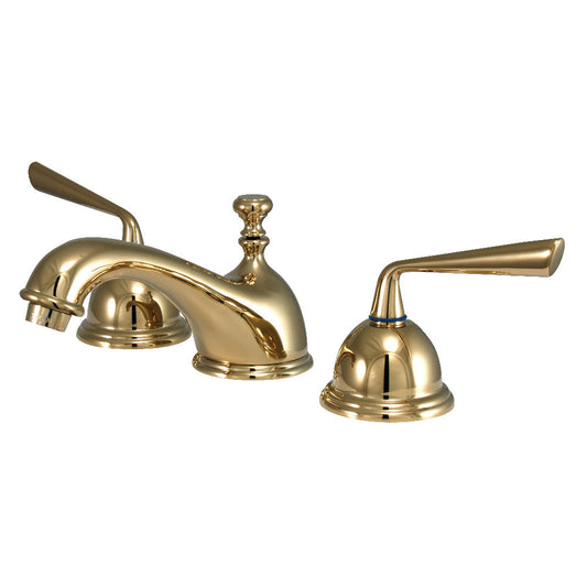 Silver Sage Widespread Bathroom Faucet in Polished Brass