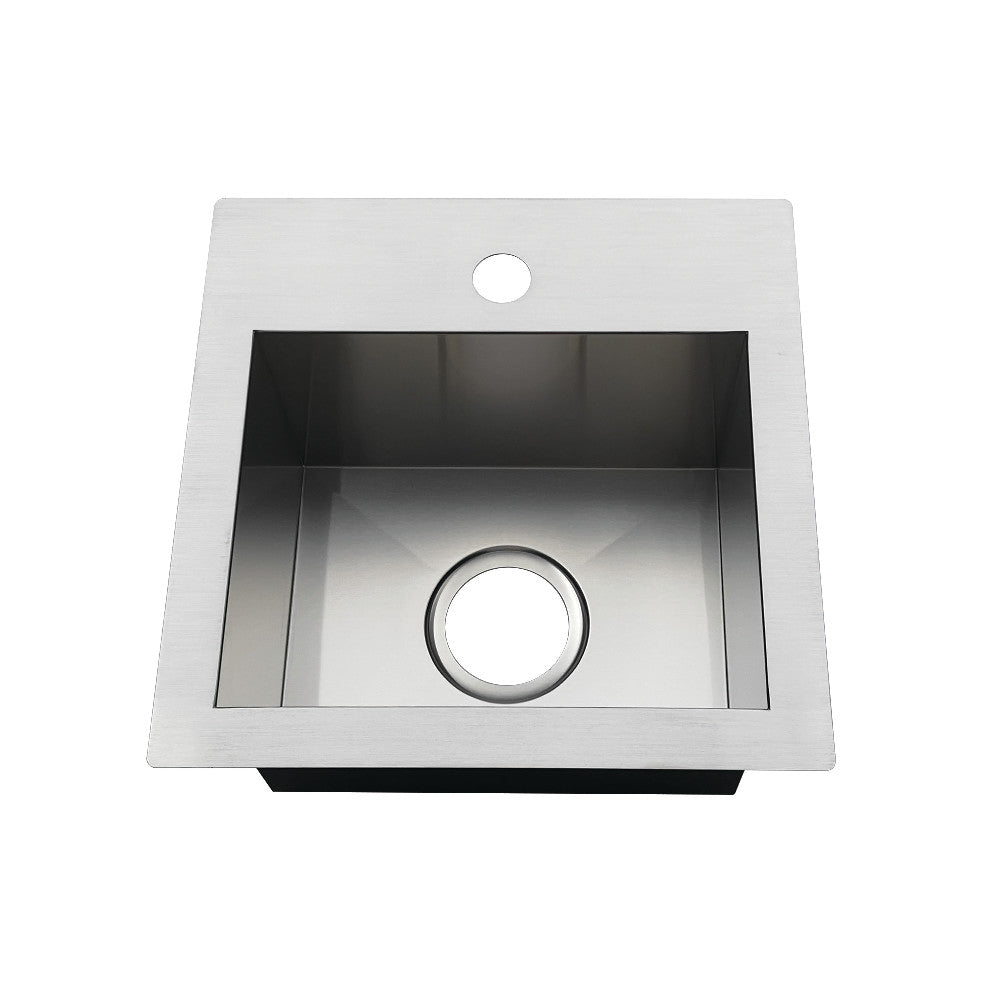 Uptowne 15 Inch Dual-Mount Sink in Brushed Stainless