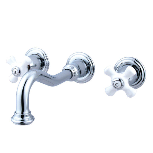 Vintage Wall-Mount Bathroom Faucet in Polished Chrome