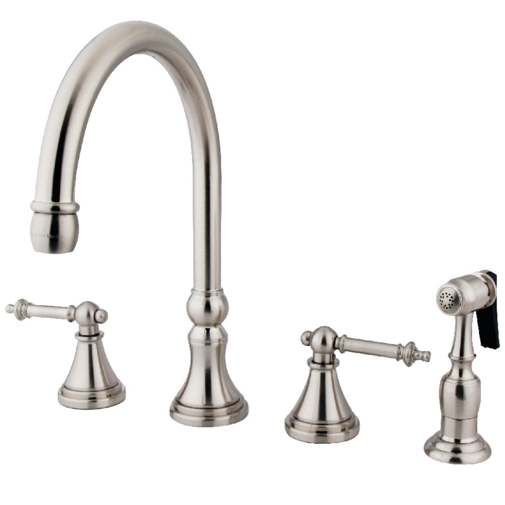 Templeton Widespread Kitchen Faucet in Brushed Nickel