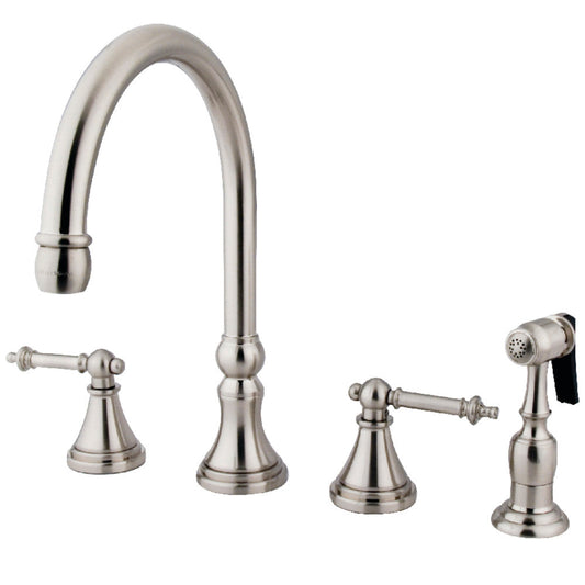 Templeton Widespread Kitchen Faucet in Brushed Nickel