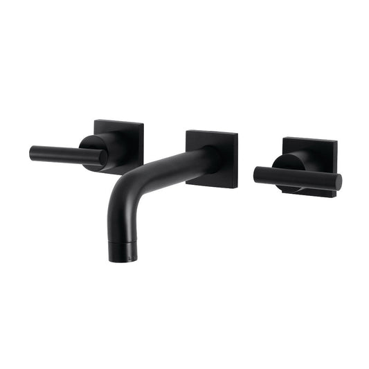 Manhattan Wall-Mount Bathroom Faucet in Matte Black