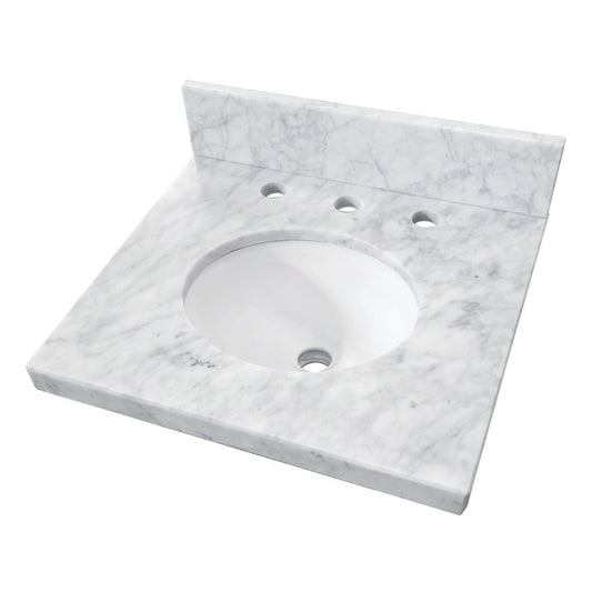 Fredrickson 19 Inch Vanity Sink Top in Carrara White