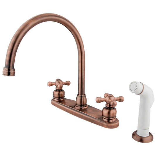 Vintage Centerset Kitchen Faucet in Antique Copper