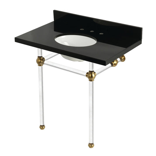Templeton 36 Inch Console Sink in Brushed Brass