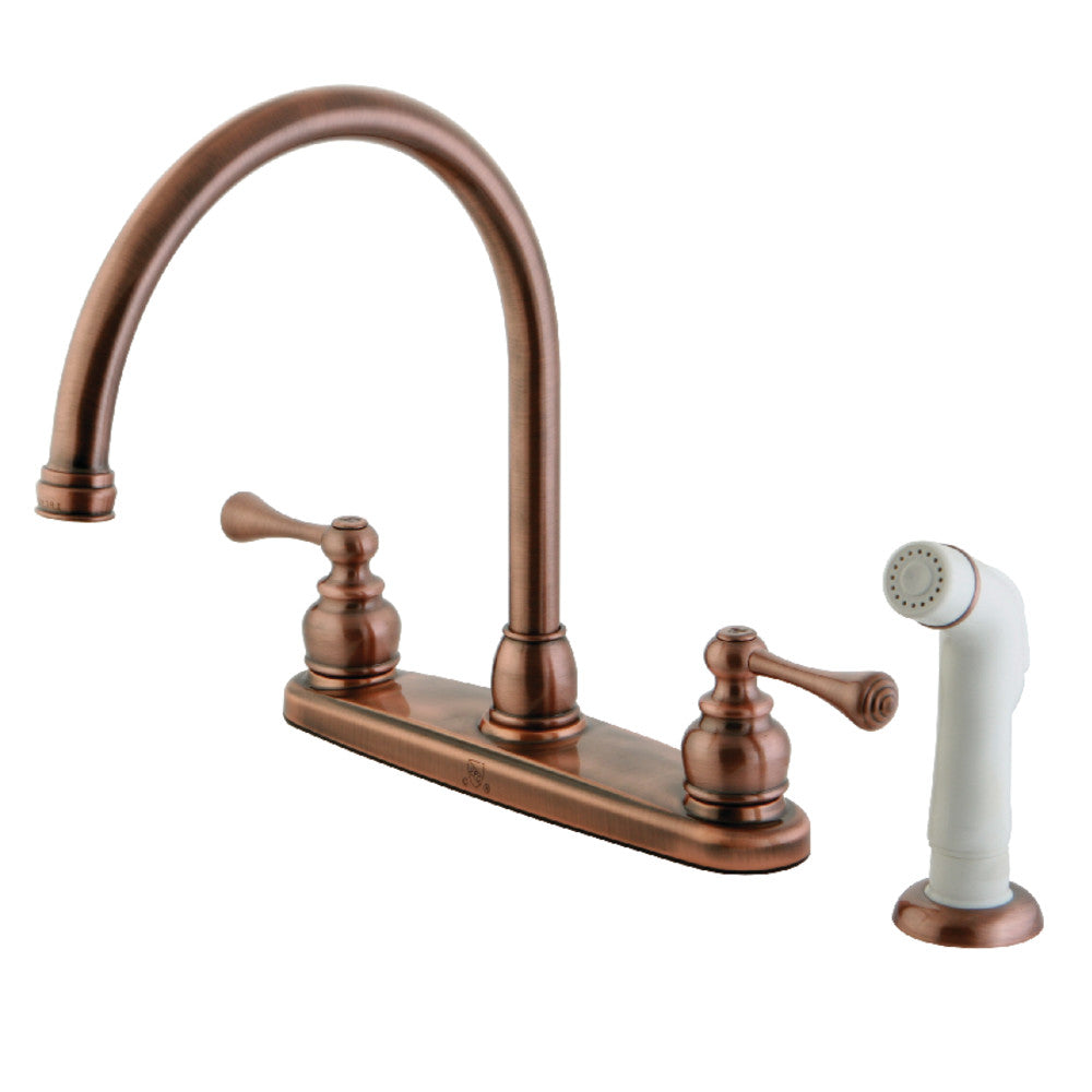 Vintage Centerset Kitchen Faucet in Antique Copper