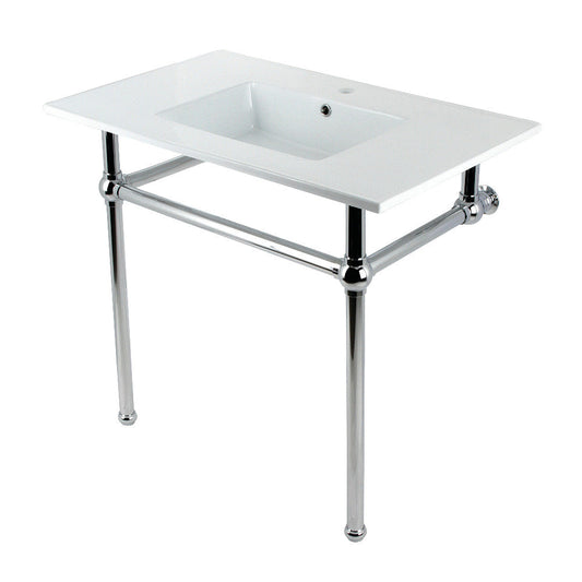 Templeton 37.38 Inch Console Sink in White