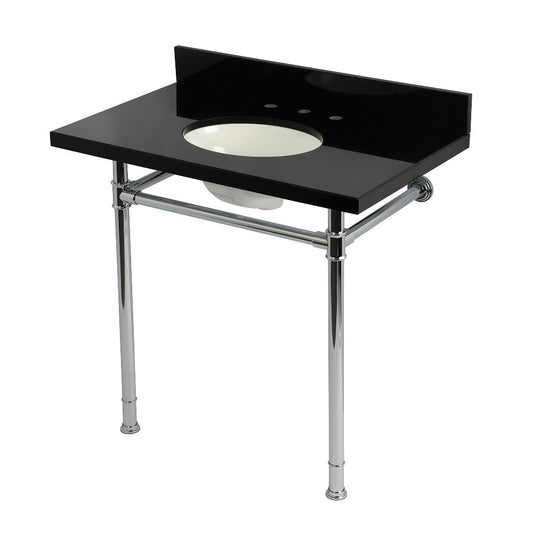 Imperial 36 Inch Console Sink in Polished Chrome