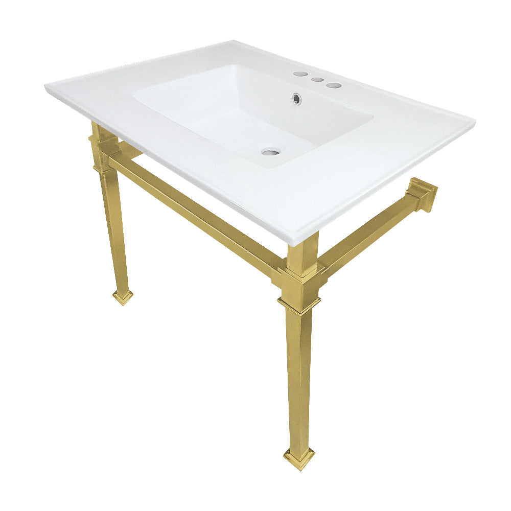 Monarch 31.13 Inch Console Sink in White