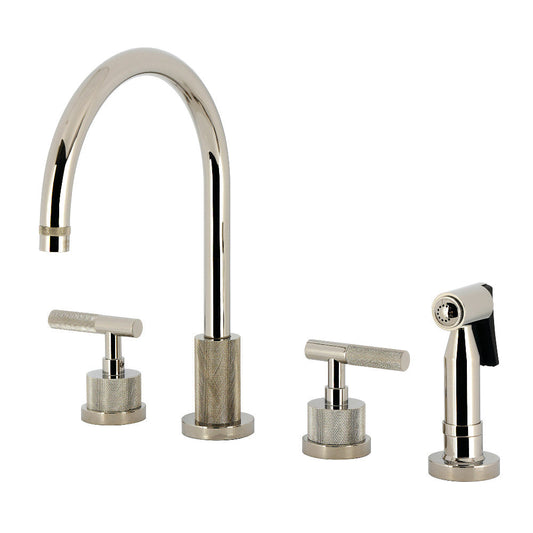 Convergent Widespread Kitchen Faucet in Polished Nickel
