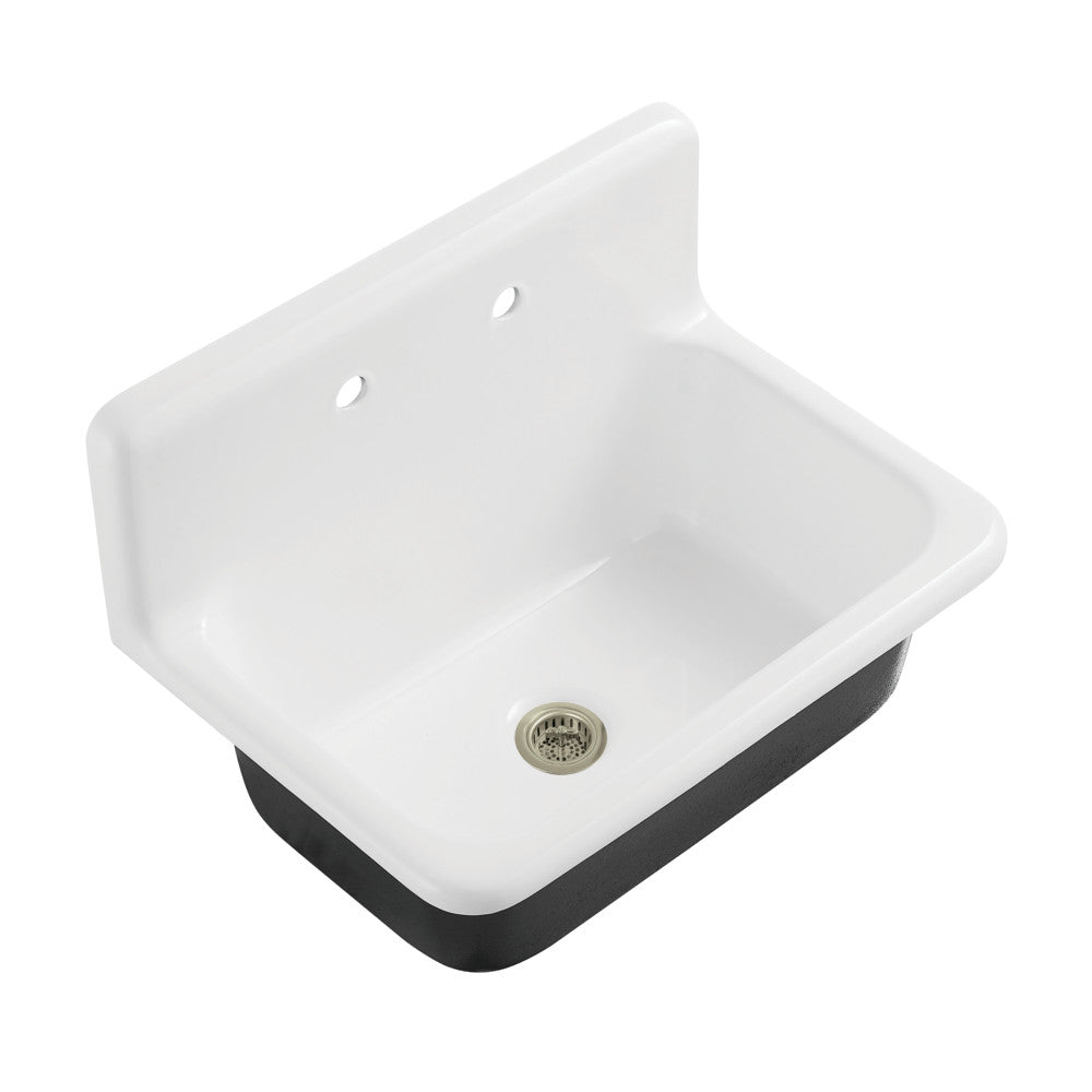 Petra Galley 30 Inch Wall Mount Kitchen Sink in White